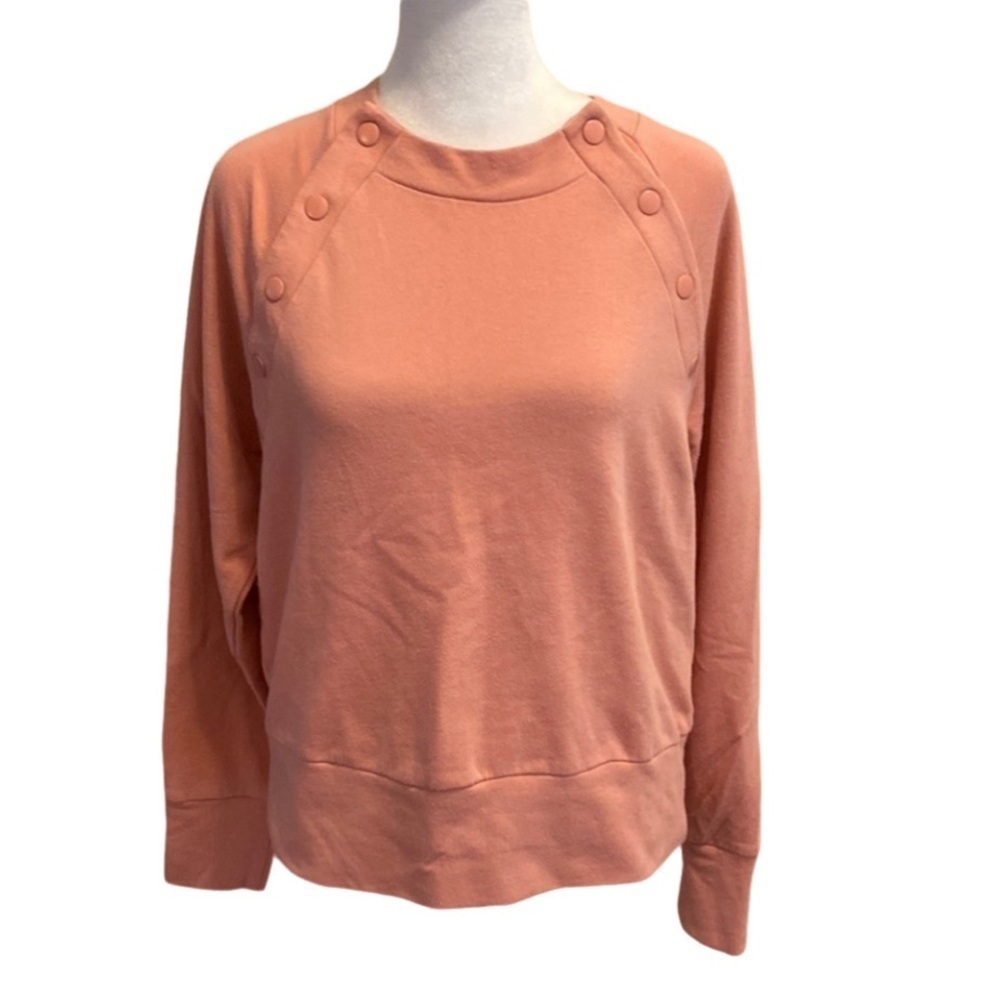 Motherhood Dusty Pink Long Sleeve Snap-Shoulder Nursing Sweatshirt. Size M.